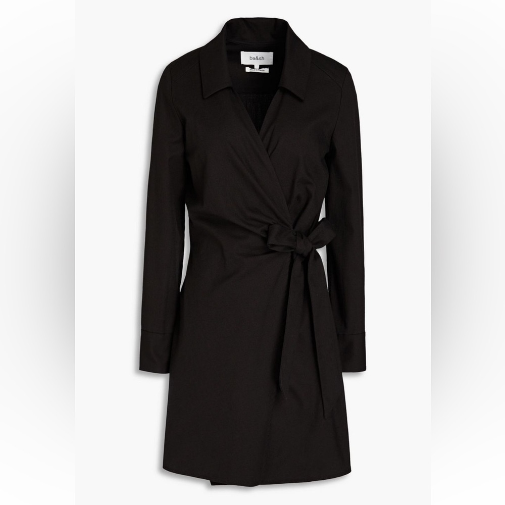BA&SH Olga Black Wrap Dress